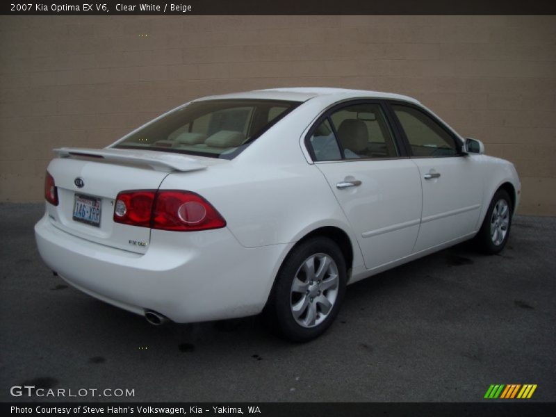 Clear White / Beige 2007 Kia Optima EX V6