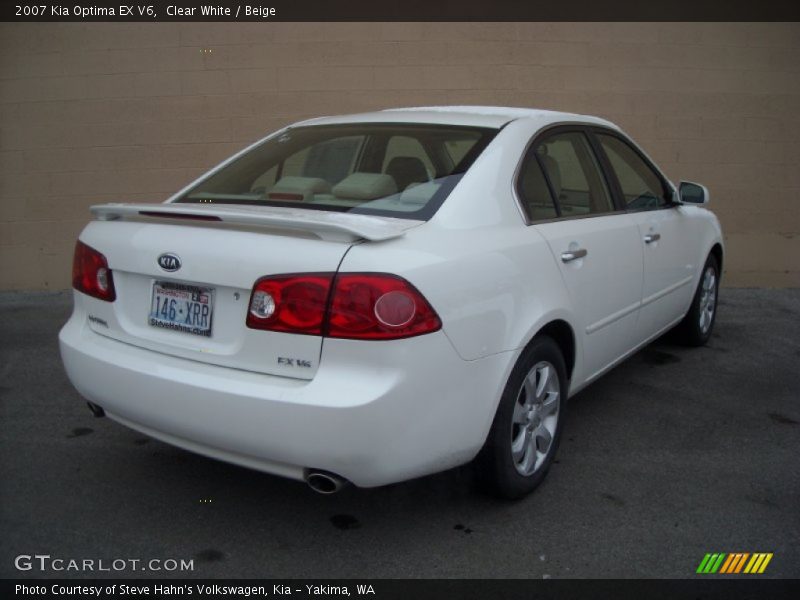 Clear White / Beige 2007 Kia Optima EX V6