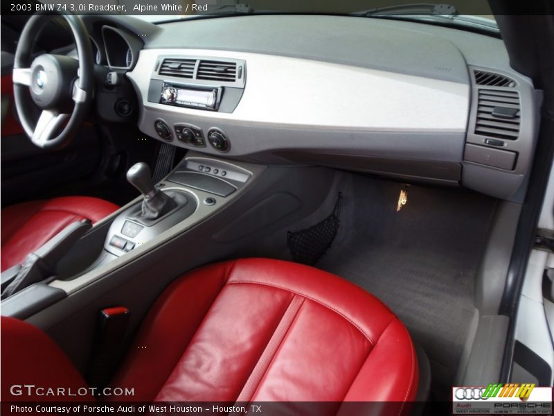 Alpine White / Red 2003 BMW Z4 3.0i Roadster
