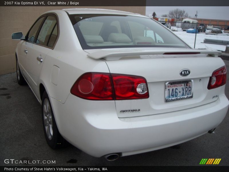 Clear White / Beige 2007 Kia Optima EX V6