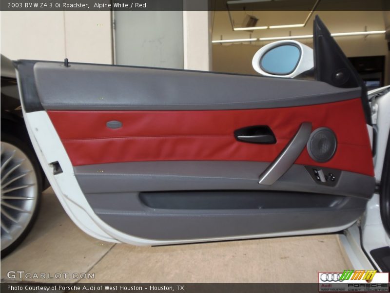 Alpine White / Red 2003 BMW Z4 3.0i Roadster