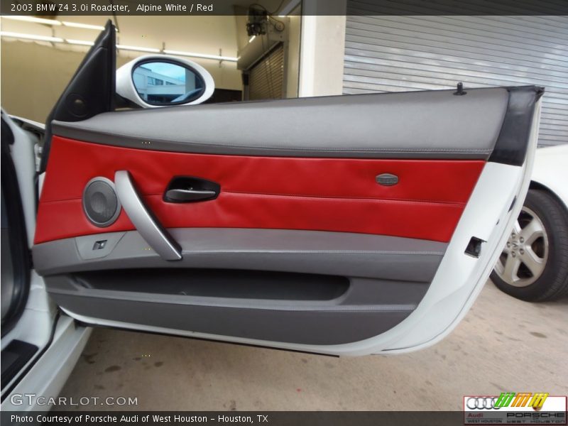 Alpine White / Red 2003 BMW Z4 3.0i Roadster
