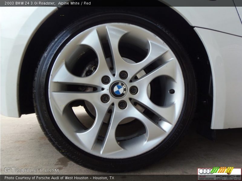 Alpine White / Red 2003 BMW Z4 3.0i Roadster