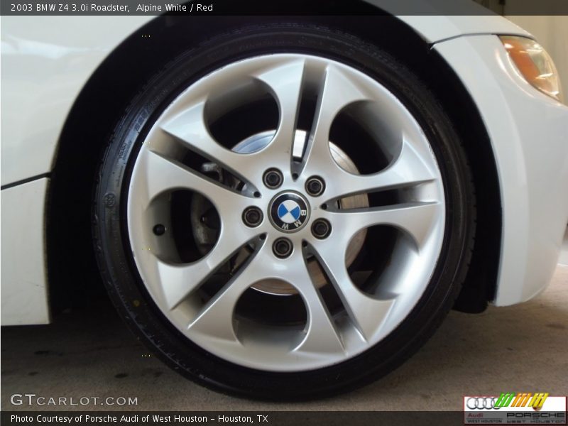 Alpine White / Red 2003 BMW Z4 3.0i Roadster