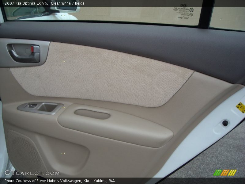 Clear White / Beige 2007 Kia Optima EX V6