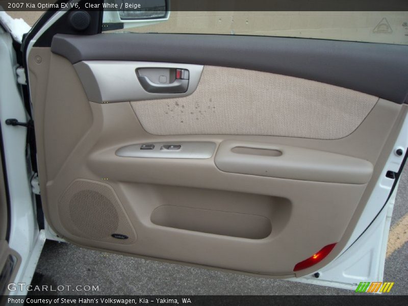 Clear White / Beige 2007 Kia Optima EX V6