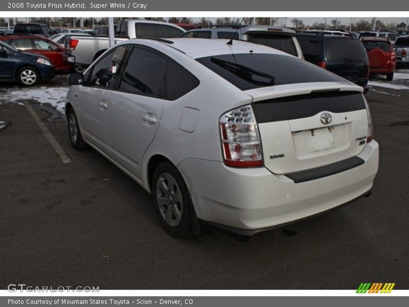 Super White / Gray 2008 Toyota Prius Hybrid
