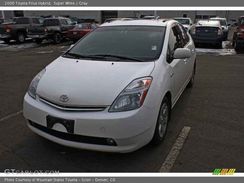 Super White / Gray 2008 Toyota Prius Hybrid
