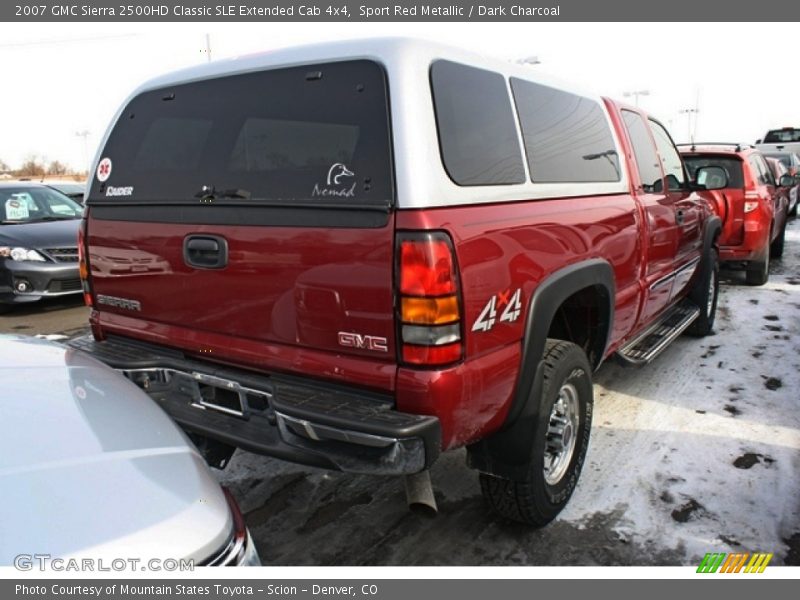 Sport Red Metallic / Dark Charcoal 2007 GMC Sierra 2500HD Classic SLE Extended Cab 4x4