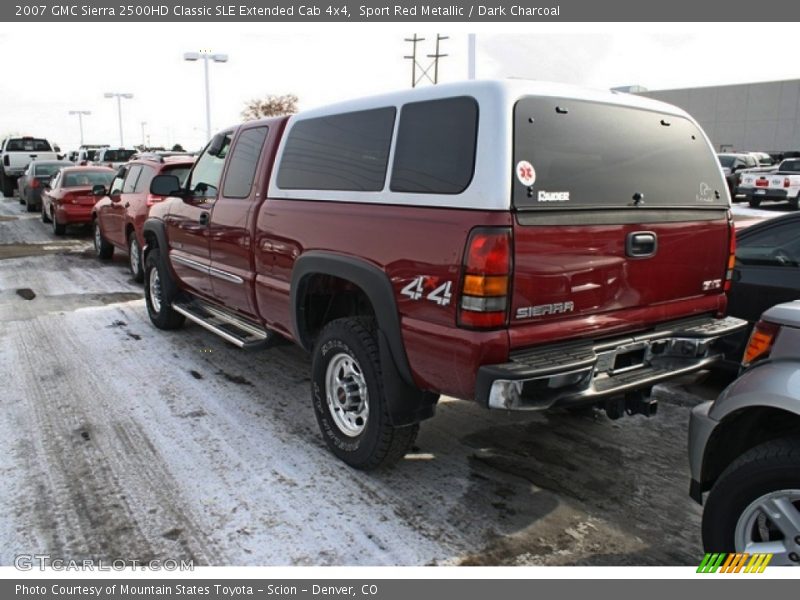 Sport Red Metallic / Dark Charcoal 2007 GMC Sierra 2500HD Classic SLE Extended Cab 4x4