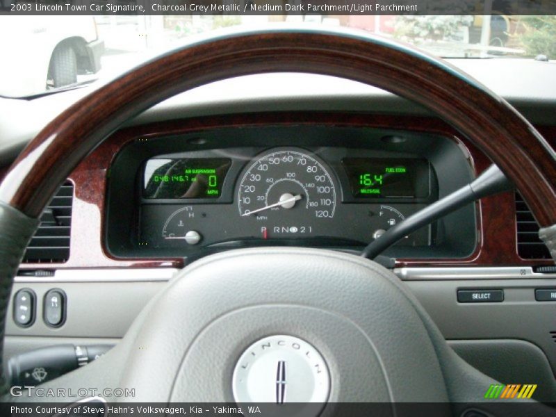Charcoal Grey Metallic / Medium Dark Parchment/Light Parchment 2003 Lincoln Town Car Signature
