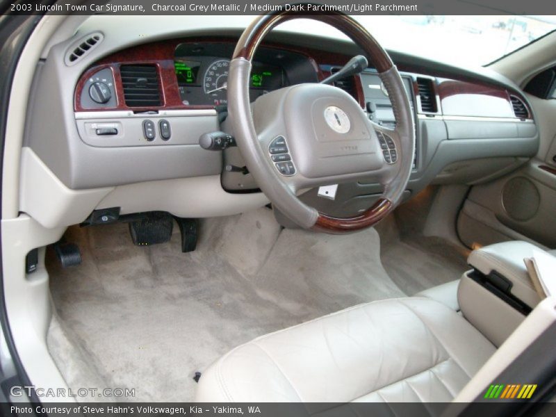 Charcoal Grey Metallic / Medium Dark Parchment/Light Parchment 2003 Lincoln Town Car Signature