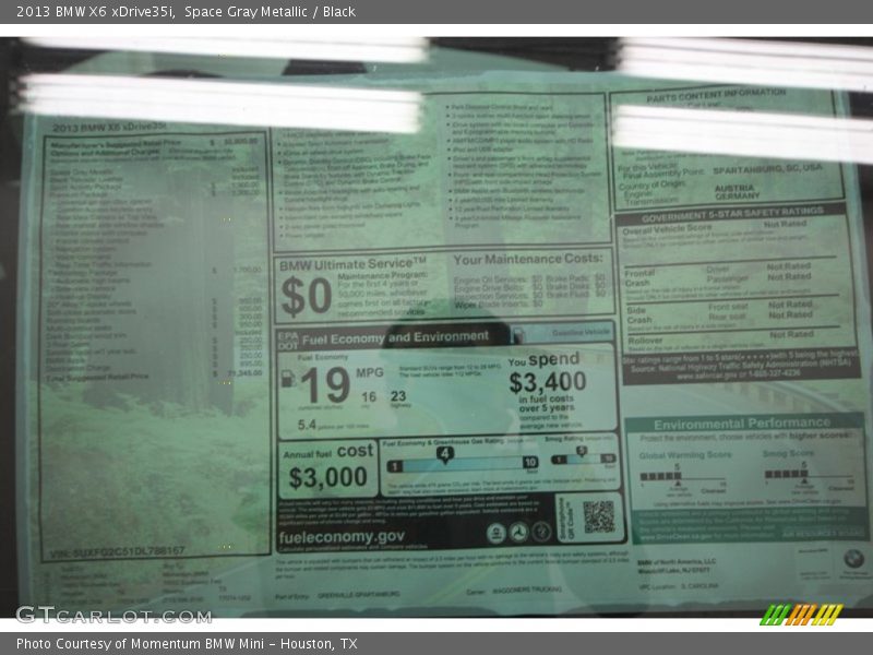 Space Gray Metallic / Black 2013 BMW X6 xDrive35i