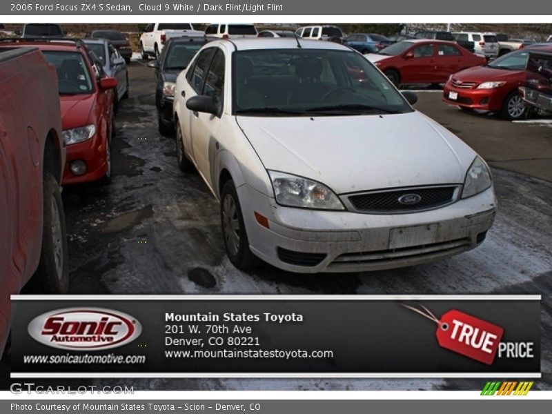 Cloud 9 White / Dark Flint/Light Flint 2006 Ford Focus ZX4 S Sedan