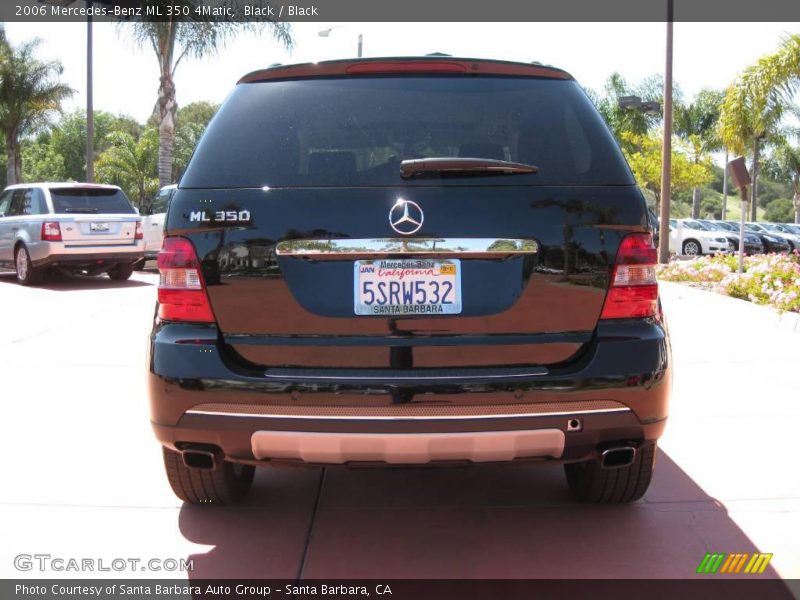 Black / Black 2006 Mercedes-Benz ML 350 4Matic