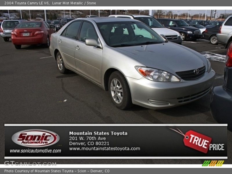 Lunar Mist Metallic / Stone 2004 Toyota Camry LE V6