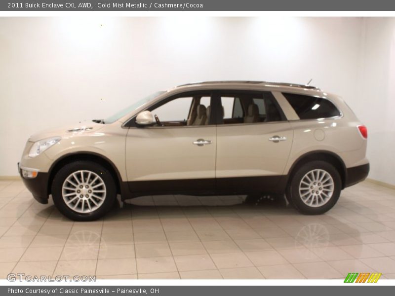 Gold Mist Metallic / Cashmere/Cocoa 2011 Buick Enclave CXL AWD