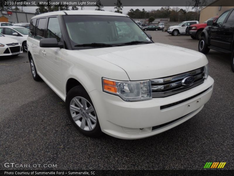 White Suede / Medium Light Stone 2010 Ford Flex SE