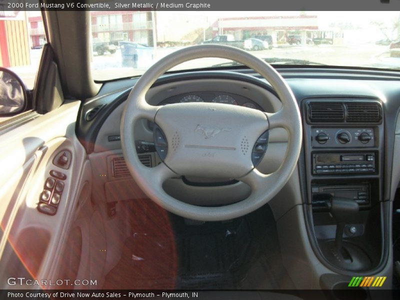 Silver Metallic / Medium Graphite 2000 Ford Mustang V6 Convertible