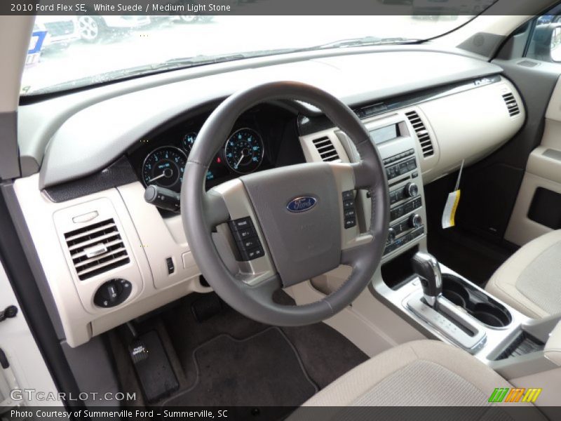 White Suede / Medium Light Stone 2010 Ford Flex SE