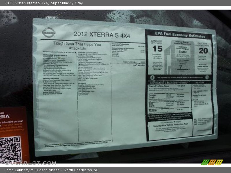  2012 Xterra S 4x4 Window Sticker