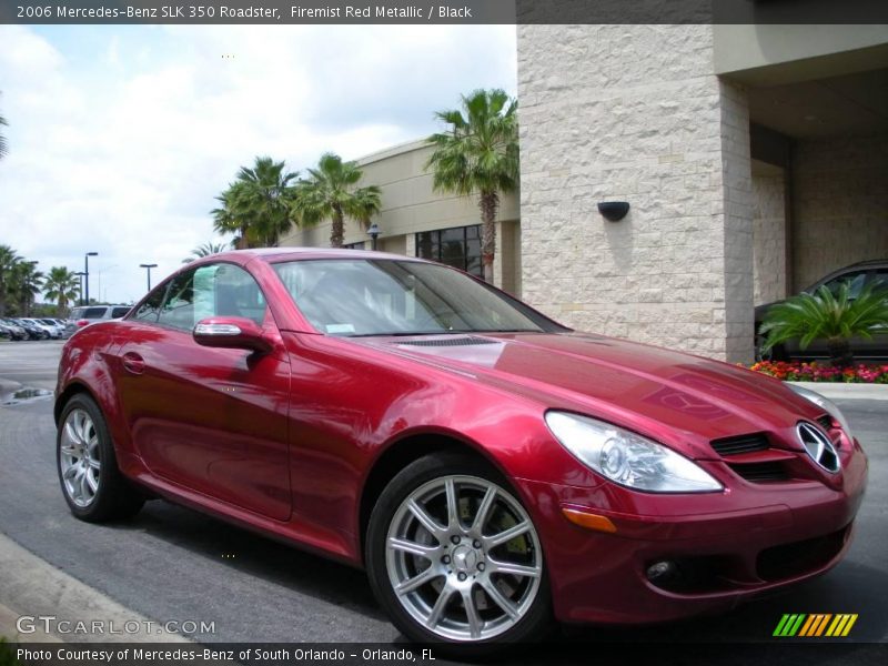 Firemist Red Metallic / Black 2006 Mercedes-Benz SLK 350 Roadster