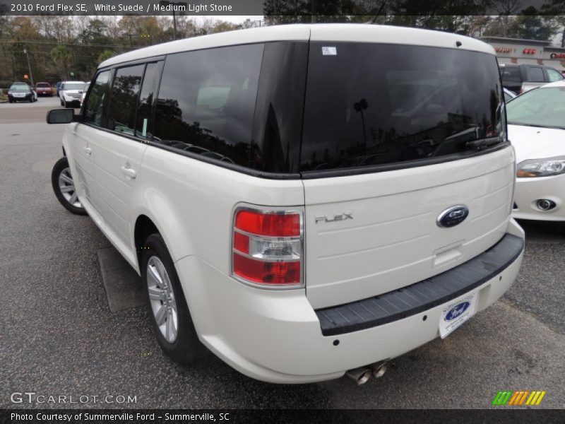 White Suede / Medium Light Stone 2010 Ford Flex SE