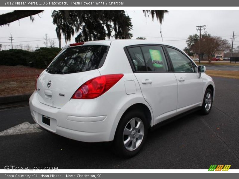 Fresh Powder White / Charcoal 2012 Nissan Versa 1.8 S Hatchback