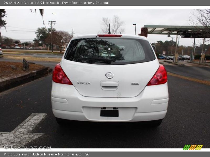 Fresh Powder White / Charcoal 2012 Nissan Versa 1.8 S Hatchback