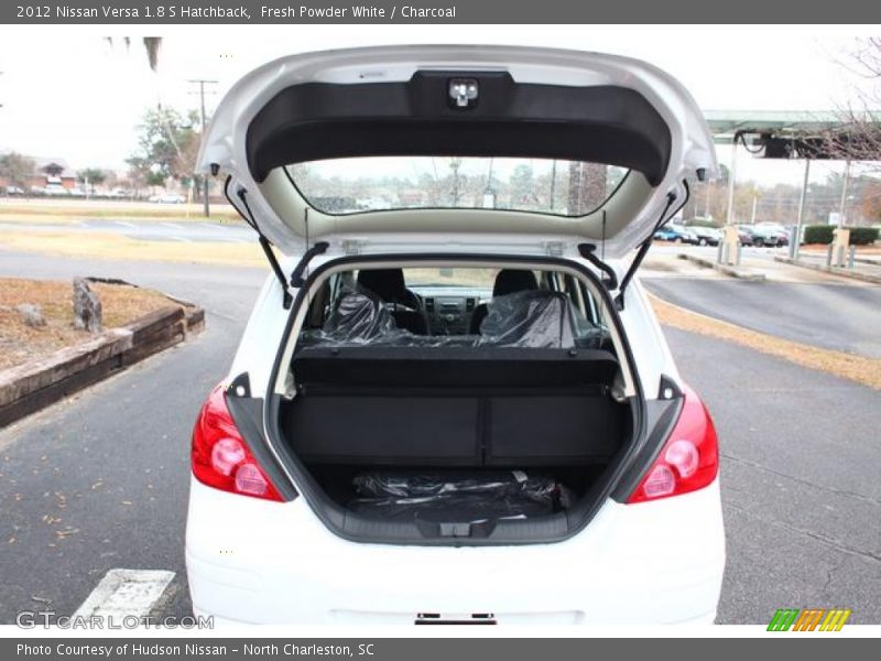 Fresh Powder White / Charcoal 2012 Nissan Versa 1.8 S Hatchback