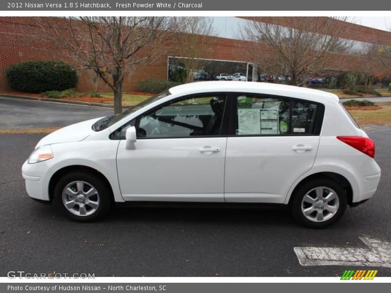 Fresh Powder White / Charcoal 2012 Nissan Versa 1.8 S Hatchback