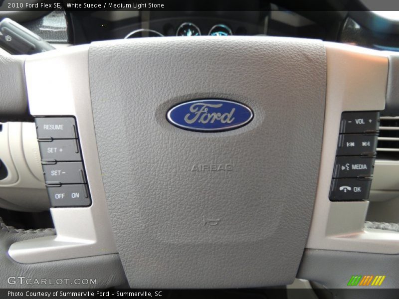White Suede / Medium Light Stone 2010 Ford Flex SE