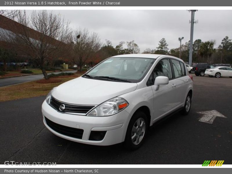 Fresh Powder White / Charcoal 2012 Nissan Versa 1.8 S Hatchback