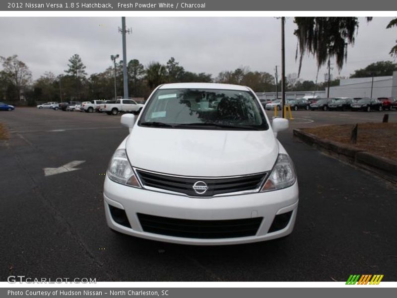 Fresh Powder White / Charcoal 2012 Nissan Versa 1.8 S Hatchback