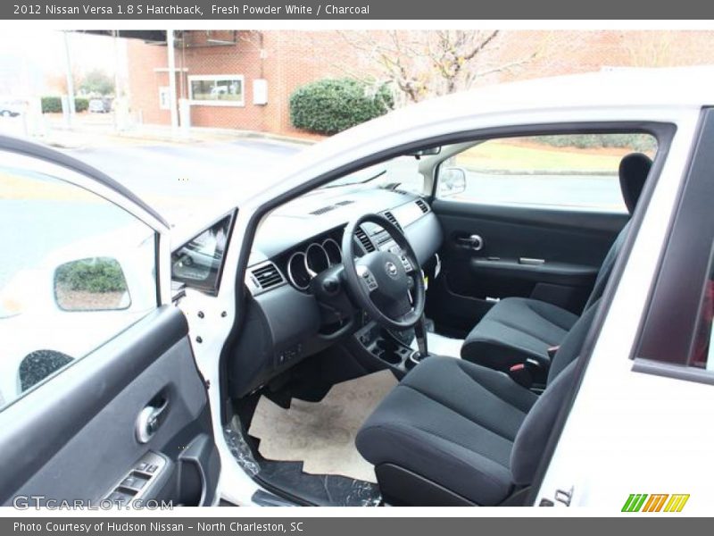 Fresh Powder White / Charcoal 2012 Nissan Versa 1.8 S Hatchback