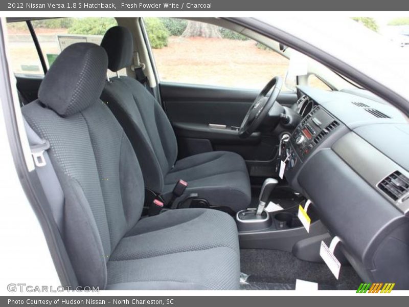 Fresh Powder White / Charcoal 2012 Nissan Versa 1.8 S Hatchback