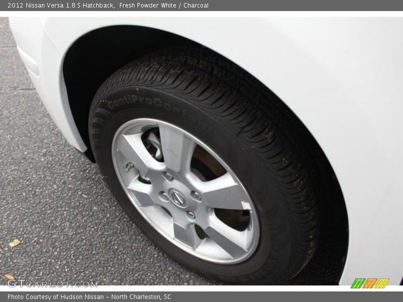 Fresh Powder White / Charcoal 2012 Nissan Versa 1.8 S Hatchback