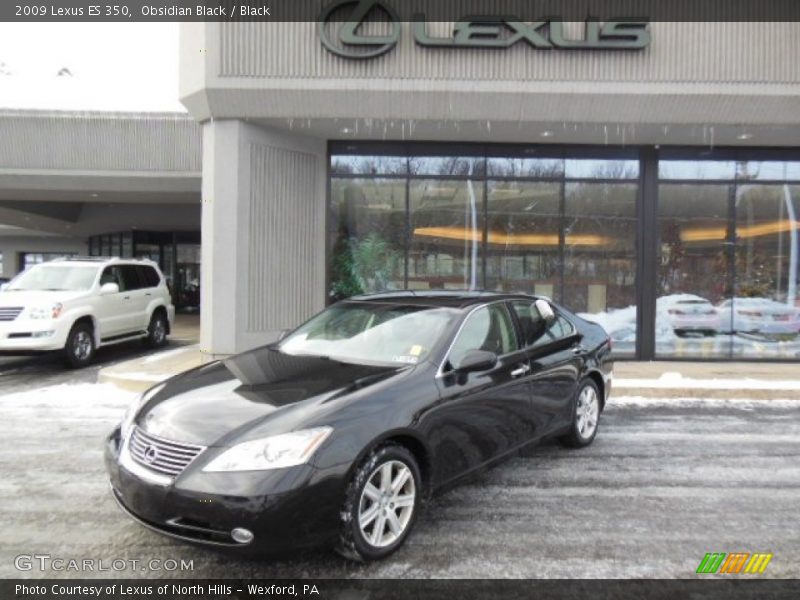 Obsidian Black / Black 2009 Lexus ES 350