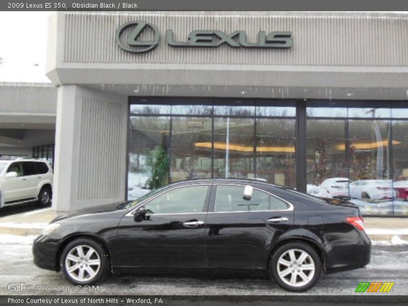 Obsidian Black / Black 2009 Lexus ES 350