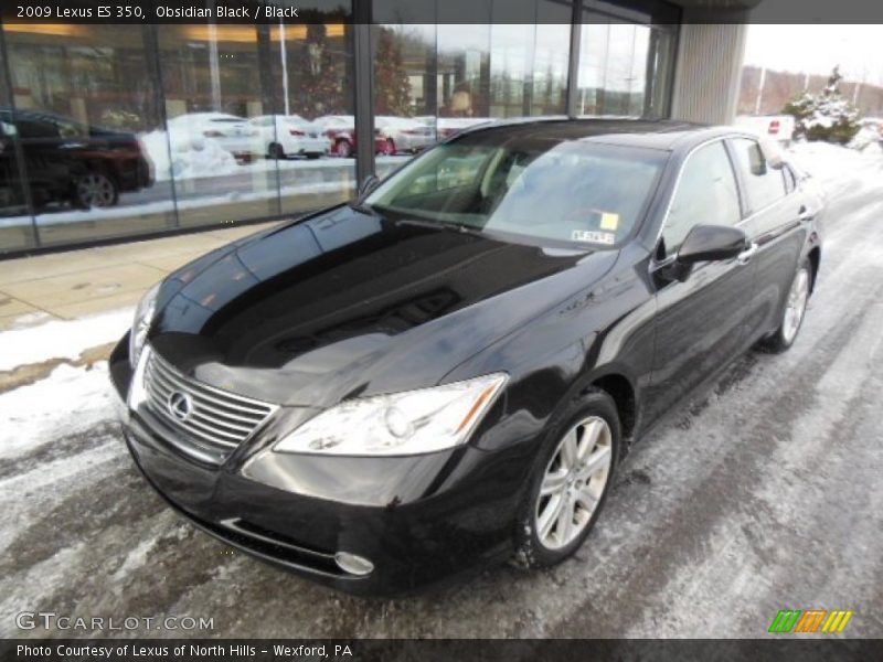 Obsidian Black / Black 2009 Lexus ES 350