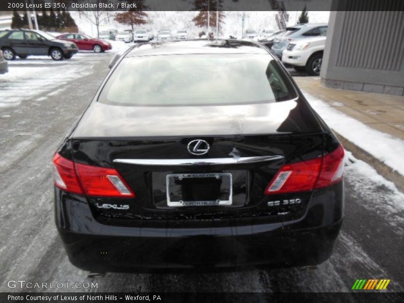 Obsidian Black / Black 2009 Lexus ES 350