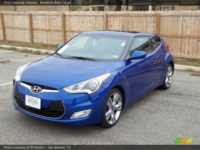 Marathon Blue / Gray 2012 Hyundai Veloster