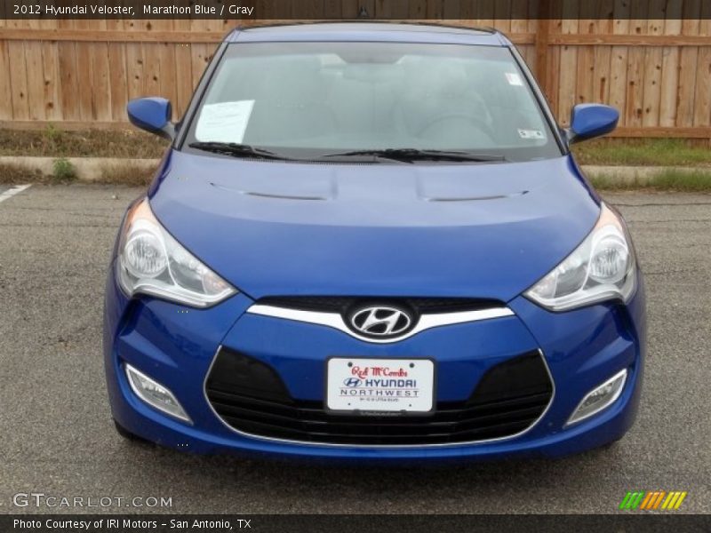 Marathon Blue / Gray 2012 Hyundai Veloster