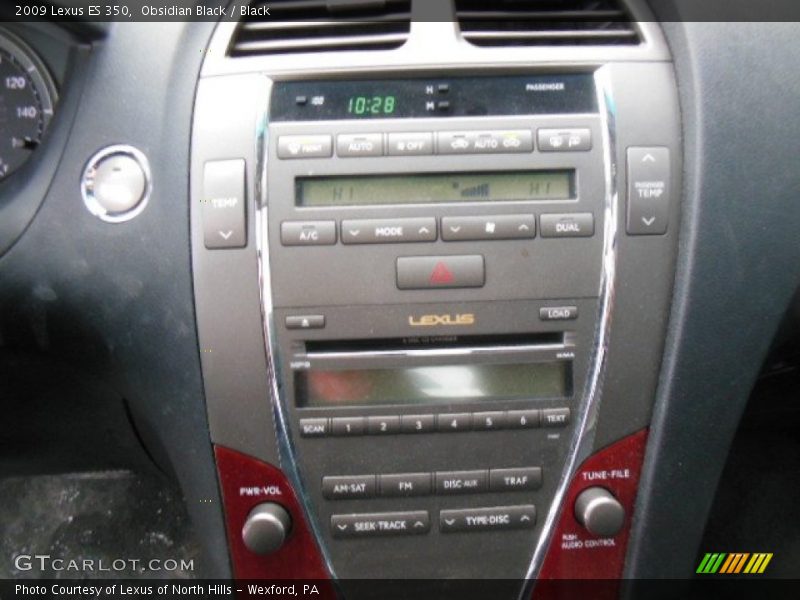 Obsidian Black / Black 2009 Lexus ES 350