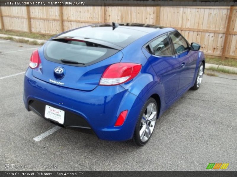 Marathon Blue / Gray 2012 Hyundai Veloster