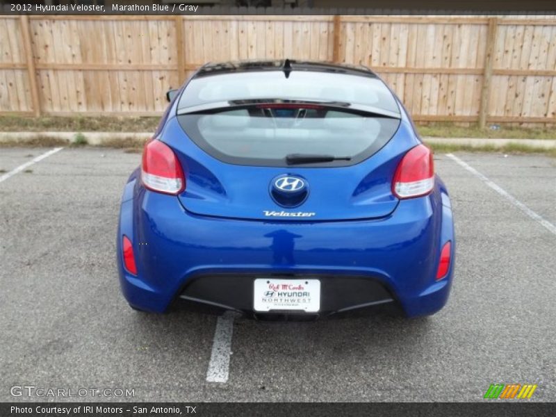 Marathon Blue / Gray 2012 Hyundai Veloster