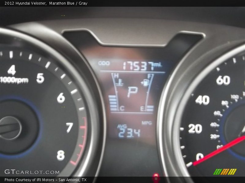 Marathon Blue / Gray 2012 Hyundai Veloster