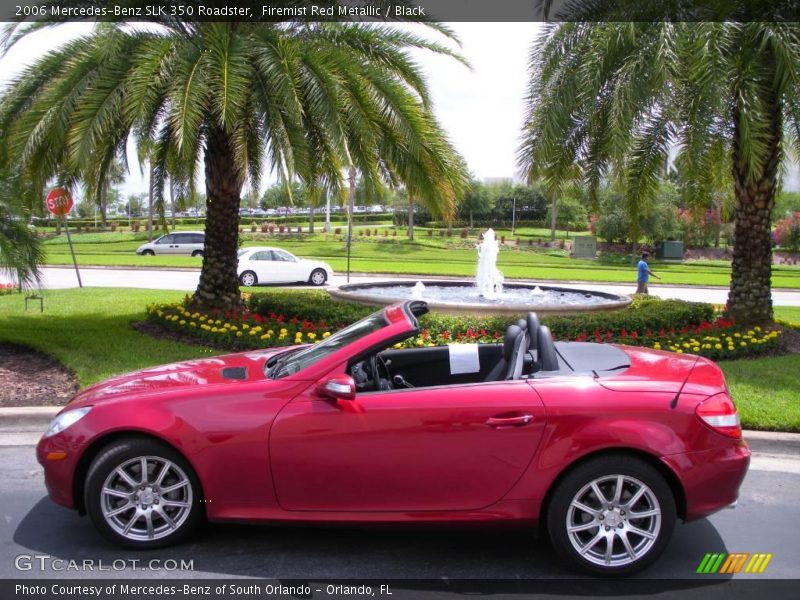 Firemist Red Metallic / Black 2006 Mercedes-Benz SLK 350 Roadster