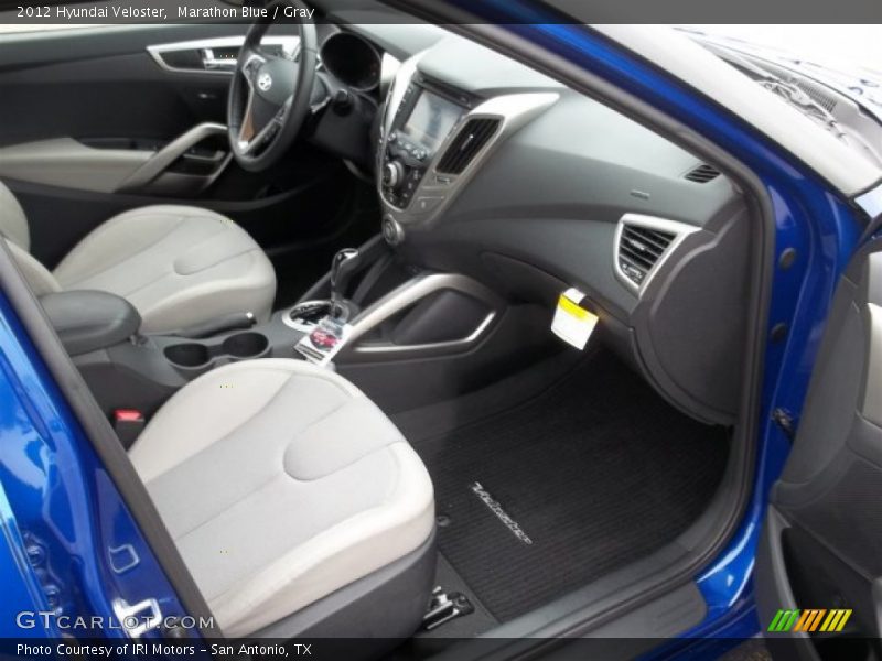 Marathon Blue / Gray 2012 Hyundai Veloster