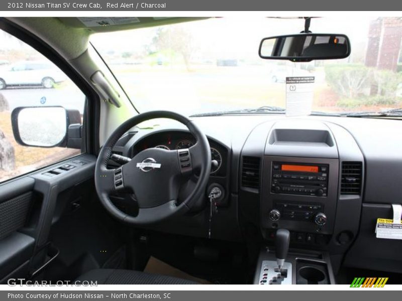 Red Alert / Charcoal 2012 Nissan Titan SV Crew Cab